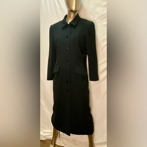 Dana Buchman Elegant Black Long Coat 6